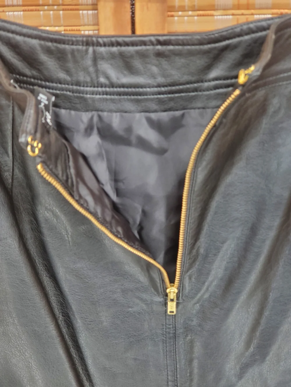 ☆ J Crew Mercantile Faux Leather Black Mini Skirt Size 2